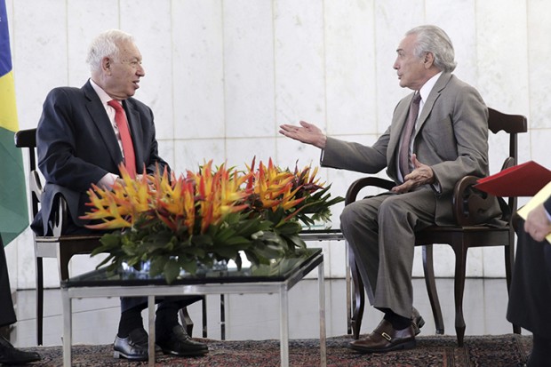 Michel Temer recibe a José Manuel García-Margallo