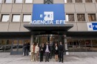 Los Líderes a su llegada a la Agencia EFE