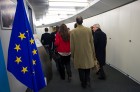 Los Líderes en la sede de la Comisión Europea