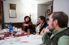 Esther Rebollo en una imagen de la cena con los periodistas brasileños